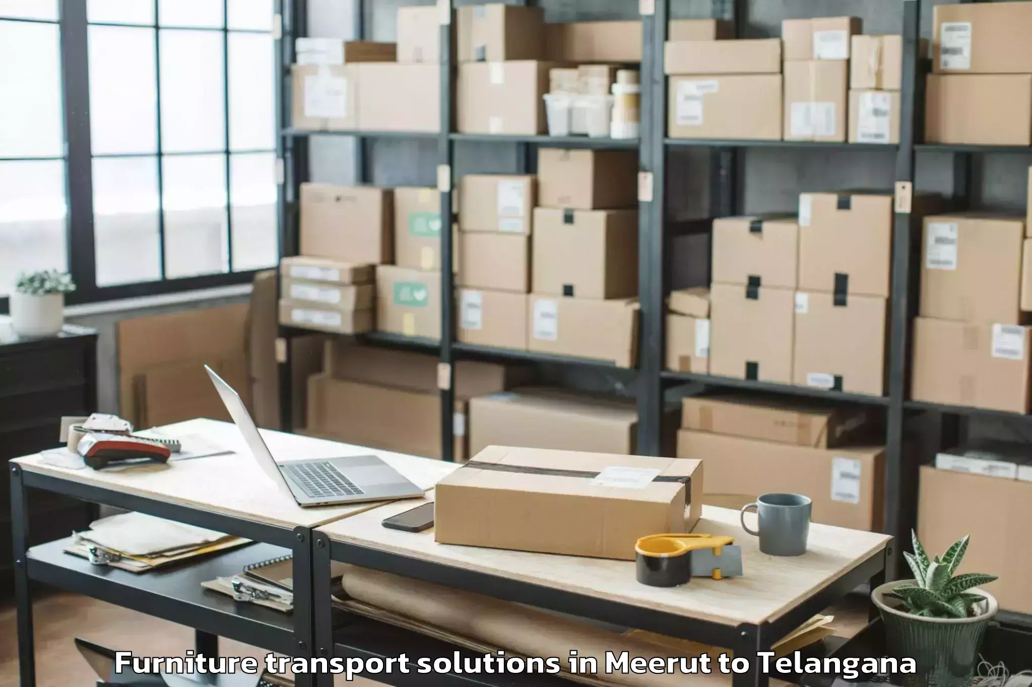 Quality Meerut to Kamareddi Furniture Transport Solutions